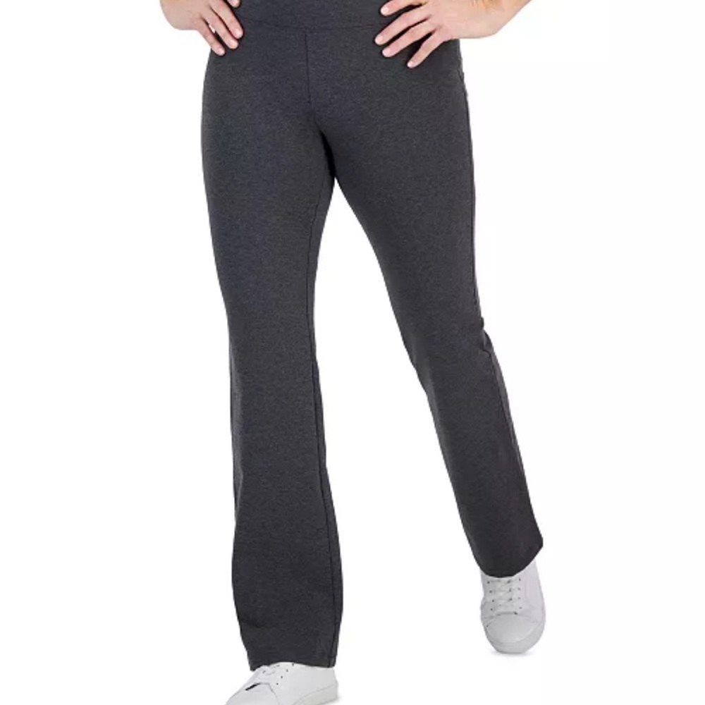 Style & Co. Women's Charcoal Heather High-Rise Bootcut Leggings